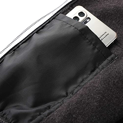 Cookfip Men's Zip Up Color Block Hoodie Fleece Gym Workout Zippered Sweatshirt Fashion Long Sleeve Hooded With Pocket (10# Dark Gray, L) #TOP3