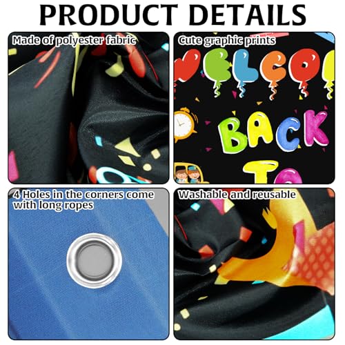 Welcome Back Decorations, Back to School Door Covers Decorative Welcome Back Classroom Door Decorations - Image 3