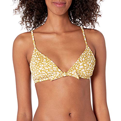 Roxy Women's Standard Lilies Surf Fixed Tri Bikini Top, Olive Oil LEA S, XS