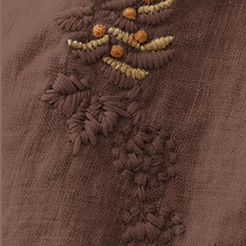 Jupe midi à taille haute élastique et tissu marron