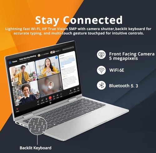 HP Envy X360 16 polegadas Ultra 5 AI Convertible 2 em 1 Laptop, FHD + 300 nits Touchscreen, Ultra 5