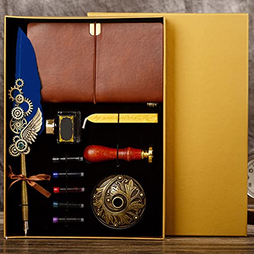 Conjunto de Canetas de Pena, Conjunto de Canetas de Penas Premium Gravadas Em Metal, Presente de Fer