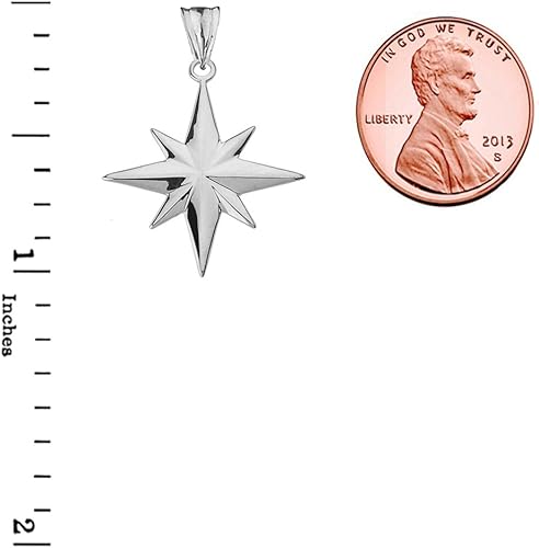 Miniatura 2 de Encantador colgante de estrella del norte en plata de ley, Plata esterlina