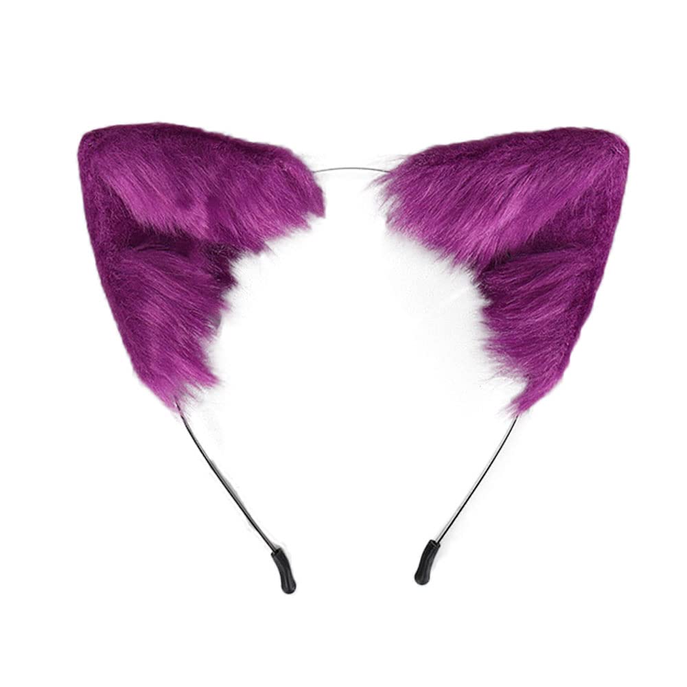 ILUFAM Handmade Fox Cat Ears Headband Animal Ears Hair Hoop for Halloween Costume Cosplay Party Headwear