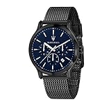 Uhrglas: Mineralglas Maserati Mann Analog Quarz Uhr mit Rostfreier Stahl Armband R8873618008