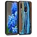 Produktbild kwmobile Holz Schutzhülle für Samsung Galaxy A20e - Hardcase Hülle mit TPU Bumper Walnussholz in Holz Farbbrush Design Blau Braun - Handy Case Cover