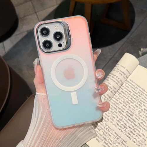 Étui magnétique à paillettes de luxe pour iPhone 15 Plus coque mate blanche raffinée