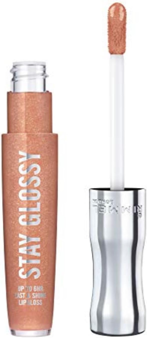 Stay Glossy Lip Gloss - Non-Sticky and Lightweight Formula for Lip Color and Shine - 122 All Nighter, .18oz