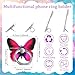BOHUIZ 4 PCS Butterfly Cell Phone Ring Stand Holder, Cute Butterfly Ring for Phone Case 360°Rotation Phone Ring Holder Stand Ring Hand Grip with Knob Loop for All Smartphones Tablet