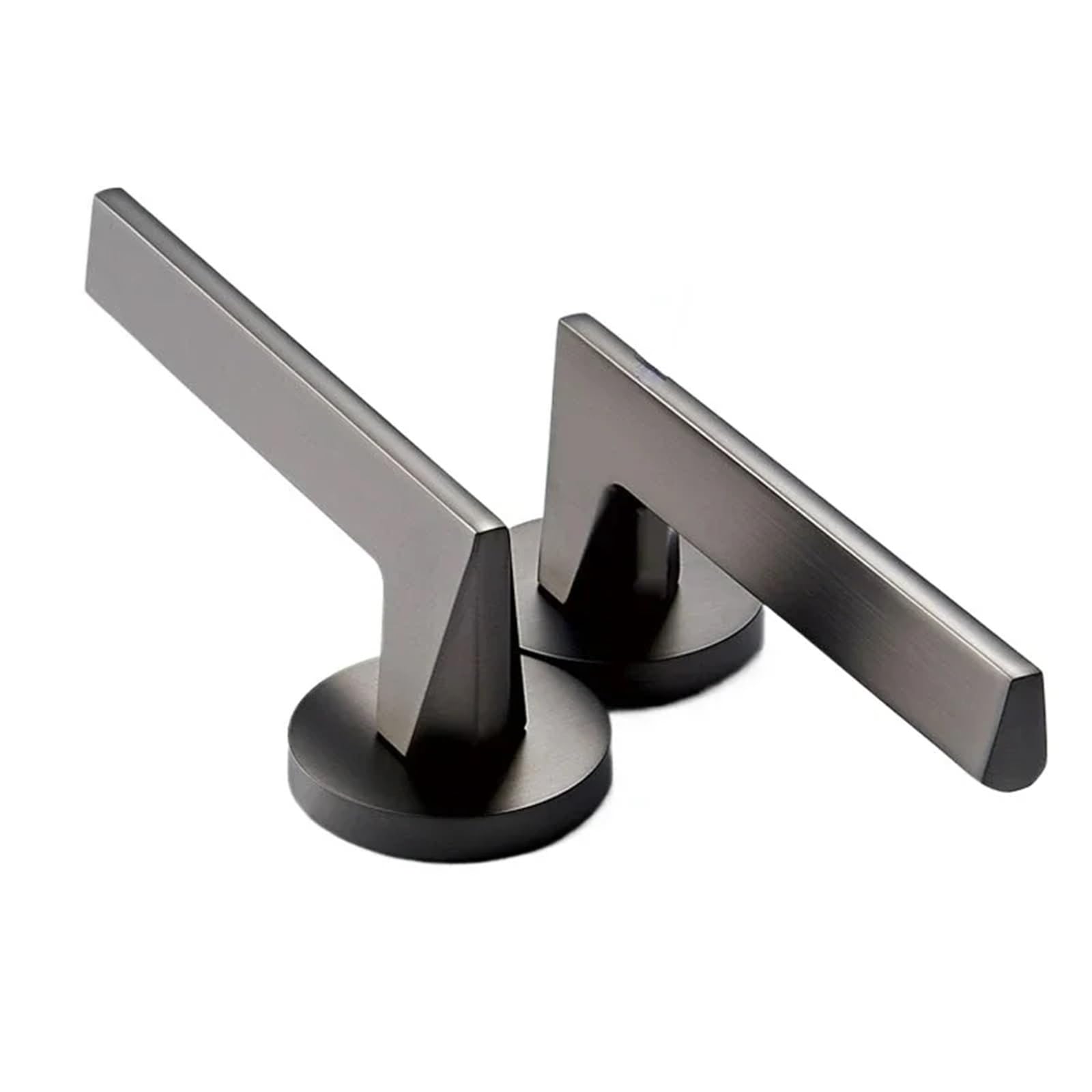 Dark Gray Zinc Alloy Silent Split Bedroom Handle Lock 1Pcs