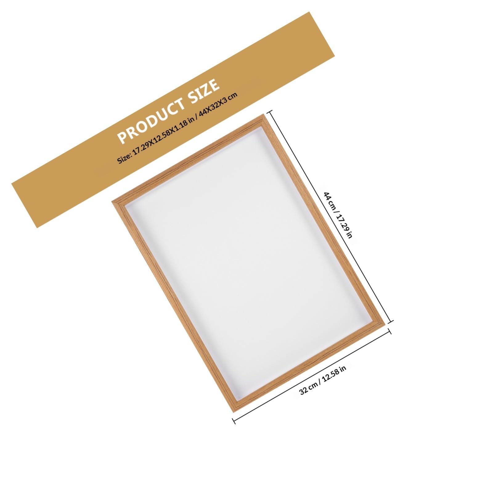 Toddmomy Marco de Fotos de Madera Maciza Beige Ligero para Colgar en Pared, Adecuado para Flores Secas y Fotografías Decorativas