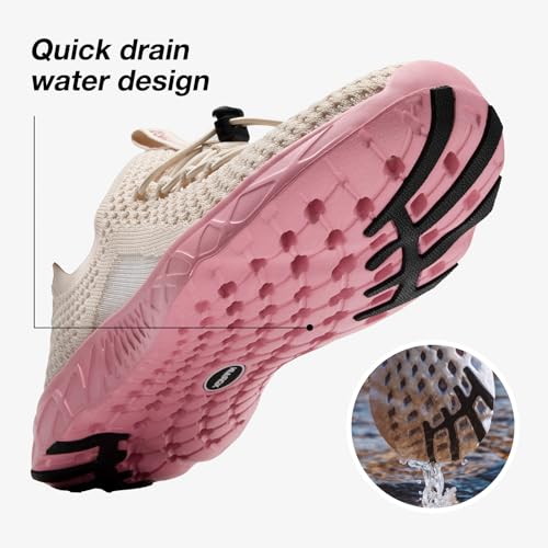Image of ALEADER Xdrain Women's Water Shoes Mesh Slip On Aqua Shoes for Beach, Swimming, Travel & Tennis