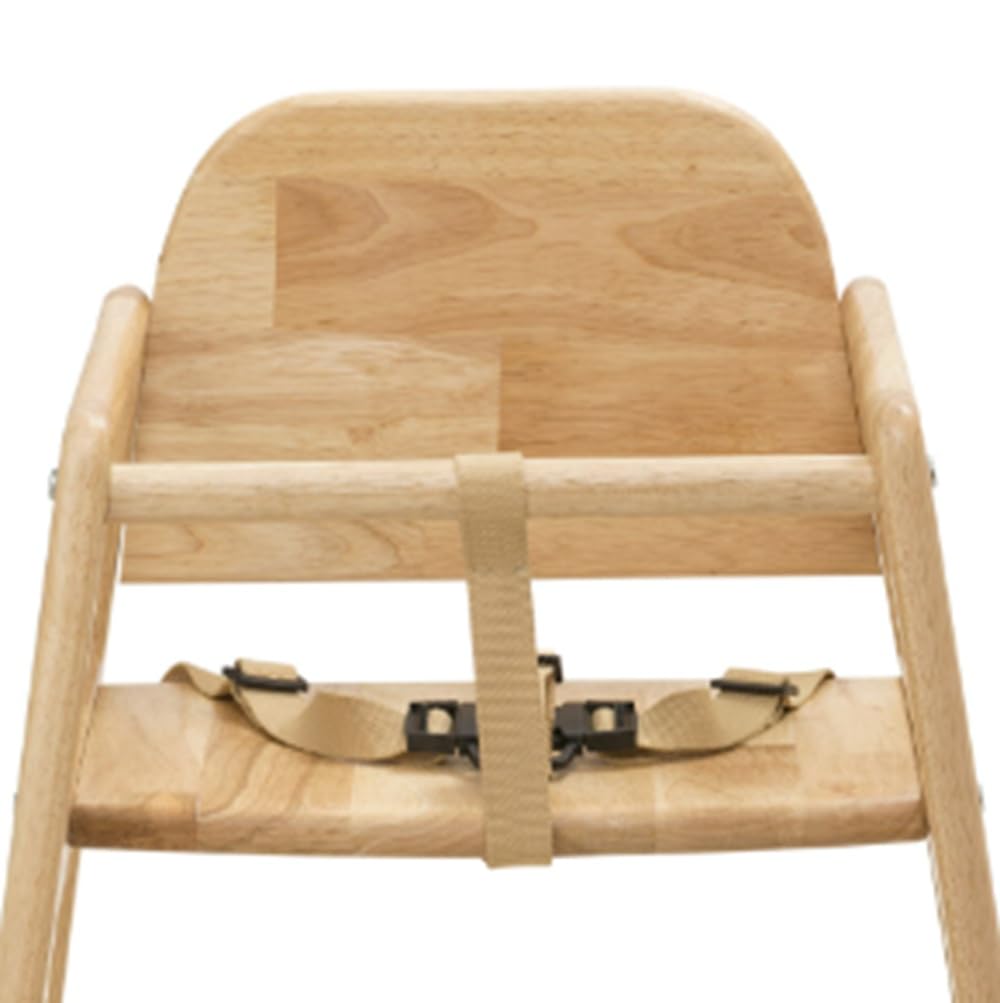 Safetots Simply - Silla alta apilable de madera, natural, trona para bebés y niños pequeños, elegante y práctica, trona para tu hogar o silla alta que ahorra espacio para restaurante