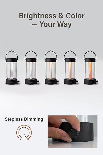 Miniatura 5 de Farol  Linterna LED recargable para campamento, luz vintage regulable de 360, banco de energía de 4000 mAh, alto CRI 95, IPX4 resistente al agua,