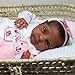 iCradle Reborn Baby Dolls Black 20inch African American Realistic Silicone Vinyl Toddler Dolls Realistic Looking Newborn Baby Handmade Reborn Dolls Girls Child Xmas