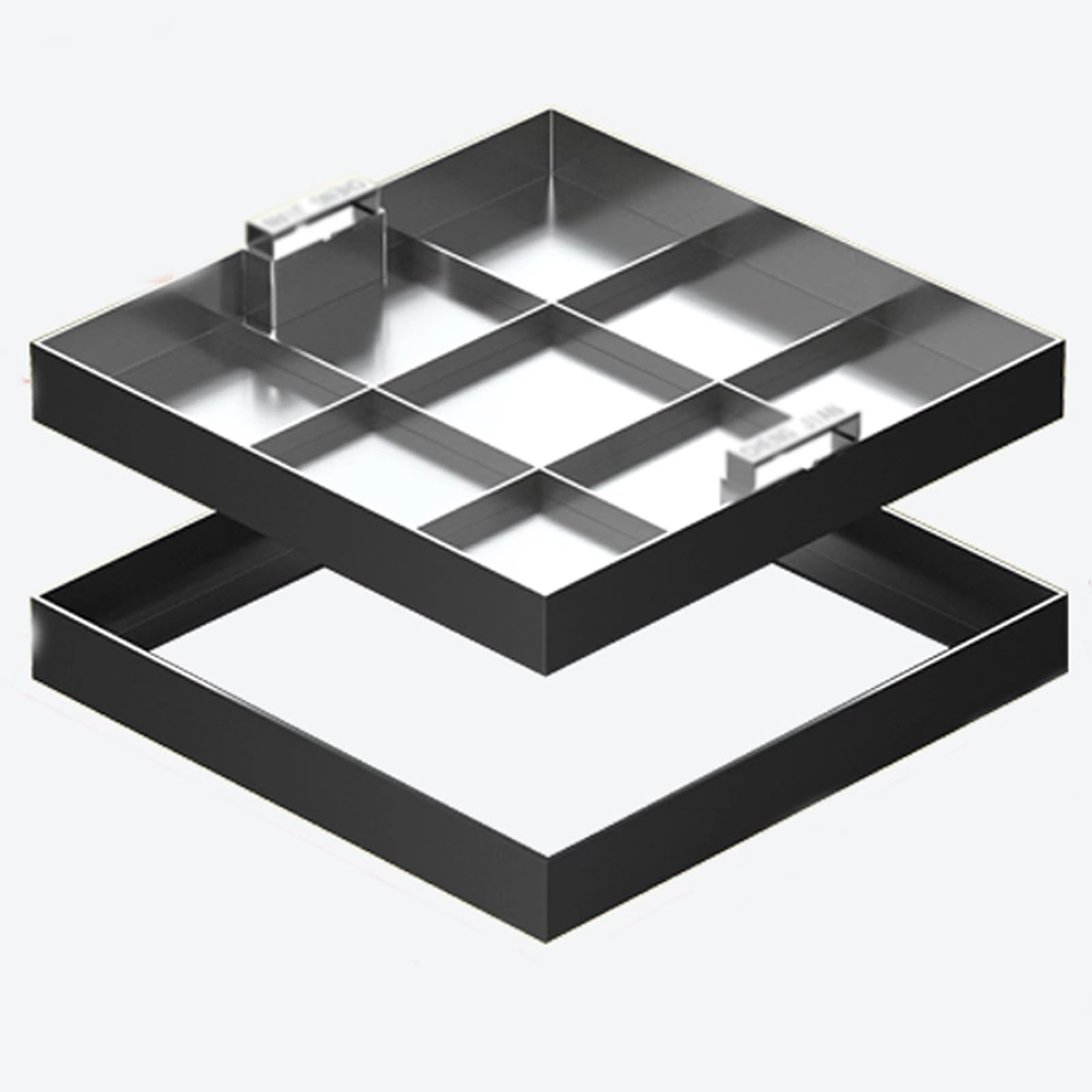 Couvercle de regard invisible 60x60 en acier inoxydable pour fosse