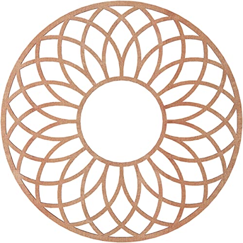Image of Ekena Millwork 20 inchOD x 6 7 /8 inchID x 1 /4 inchT Cannes Wood Fretwork Pierced Ceiling Medallion, Cherry