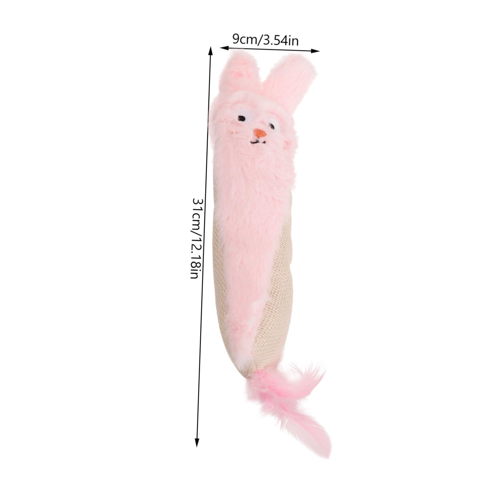 Jouet à Mâcher pour Chat avec Herbe à Chat Peluche Interactive Et Douce Forme De Lapin pour Intérieur Et Ennui