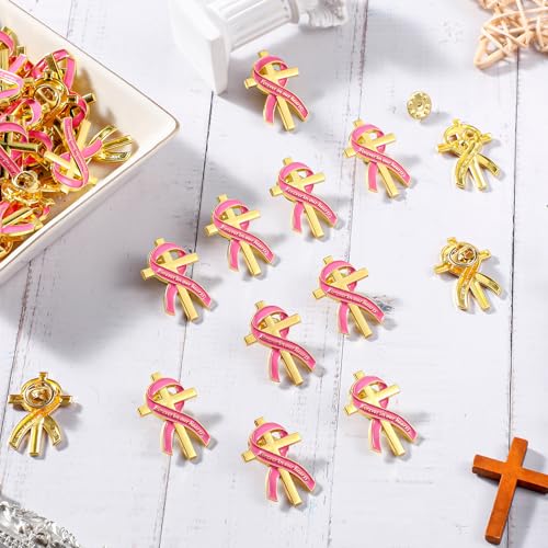 Image of Misdary Funeral Favors for Guests Funeral Memorial Pin Cross Ribbons Forever in Our Hearts Lapel Brooch Pin for Religious Christian Celebration of Life Mourning Remembrance Day