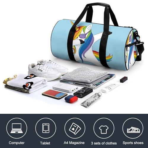 Duffel bag licorne résistant idéal pour gym et randonnée