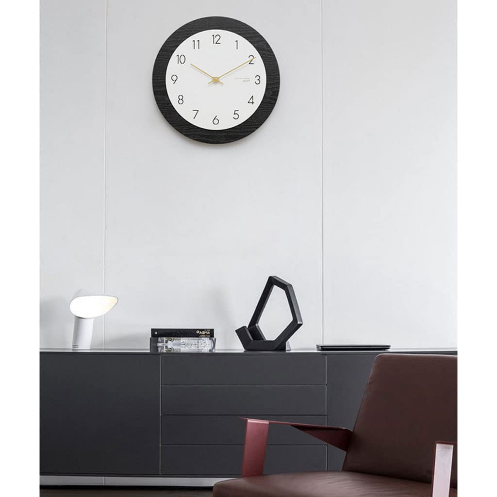 Stylowy nowoczesny minimalistyczny zegar ścienny 38 cm cichy na baterie okrągły zegar ścienny styl skandynawski zegar ścienny z motywem słojów drewna dekoracyjny do domu zegar kwarcowy cichy