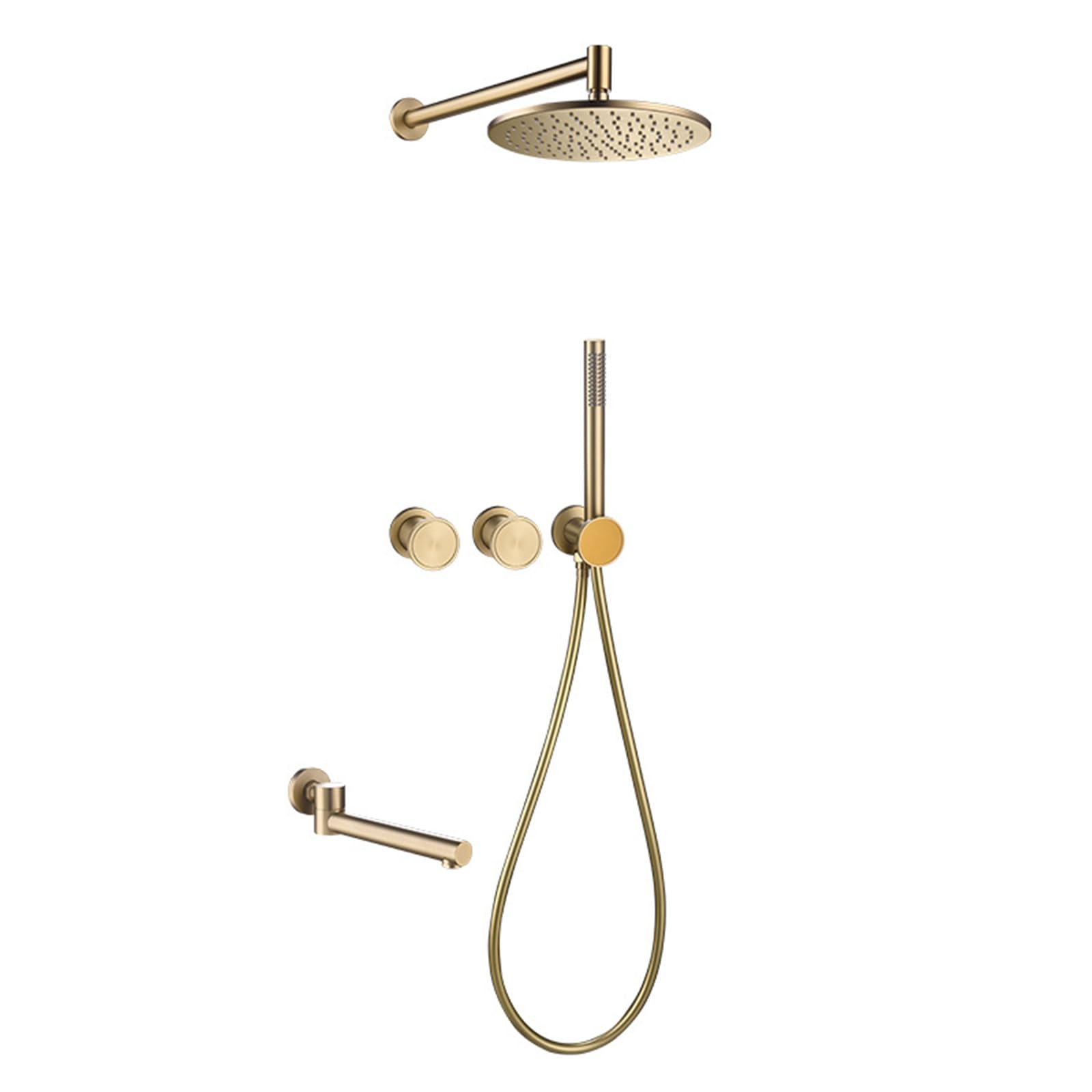 Baignoire noir LWX avec cannelure de douche rotative à 180° pour salle de bain moderne