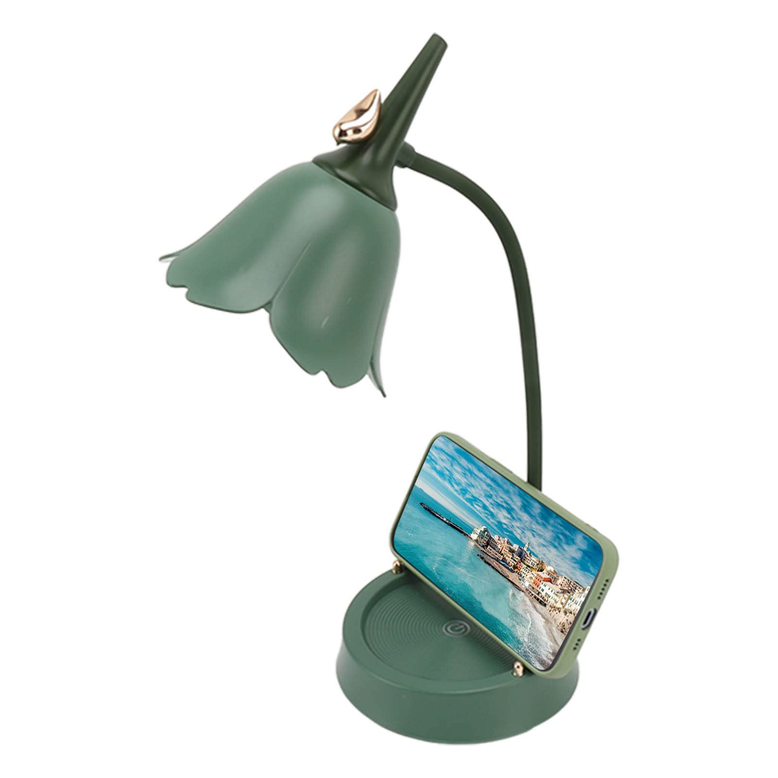Riuulity Touch Desk Lamp, LED Table Lamp with Flexible Gooseneck Arm, Reading Light, 3 Levels Adjustable Brightness, for Kids Office Work (Green)