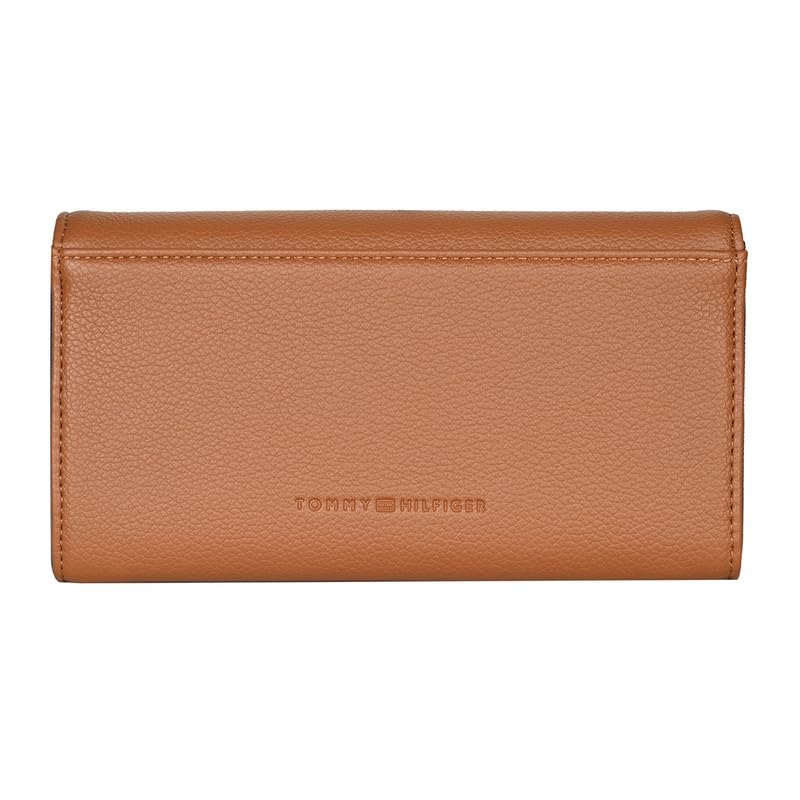 Image of Tommy Hilfiger Wallet for Women Roche || Flap Wallet with Sling || Tan || PU Material