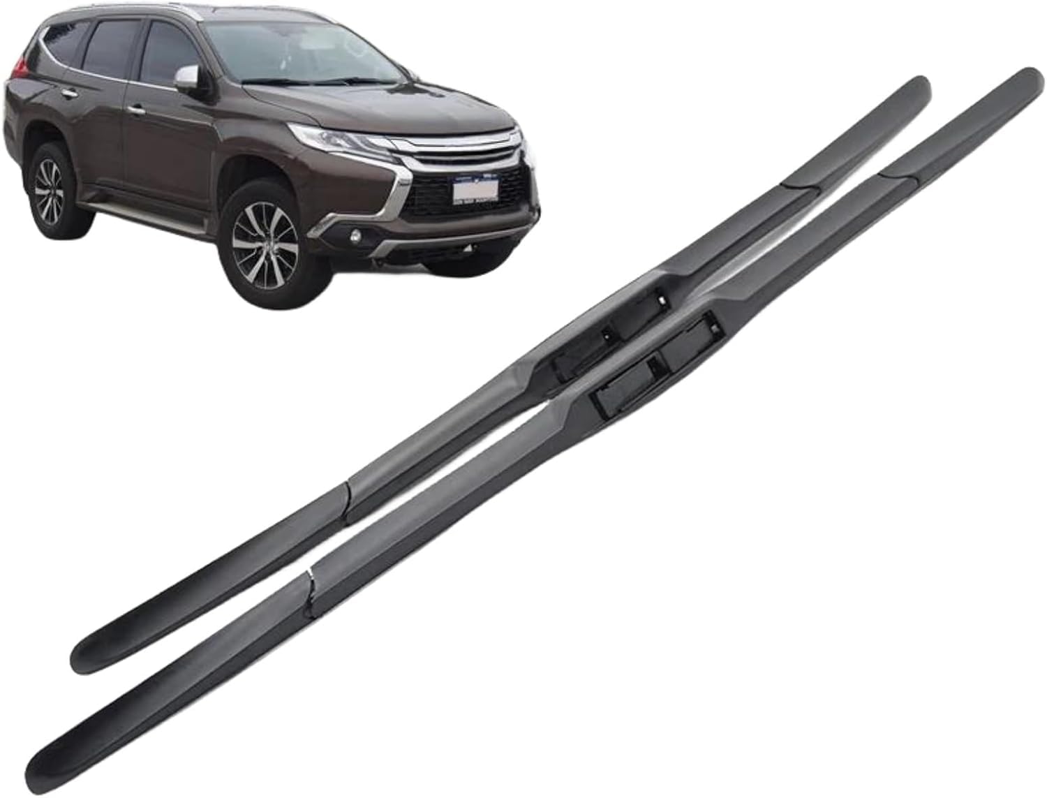 RESKIU Car Front Windshield Wiper Blade Set Replacement for Mitsubishi Pajero Shogun Sport 2015-2023, All Season Windscreen Wipers Quiet Easy Installation