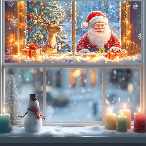 Vinilo Decorativo Navidad Santa Claus 39.3 × 17.7 pulgadas miniatura 6