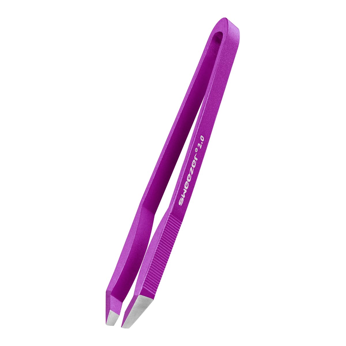 Rubis Purple Switzerland Tweezer Sweezer 2.0 - Slanted Eyebrow Tweezers - Handcrafted Precision Aluminium Eco Tweezers