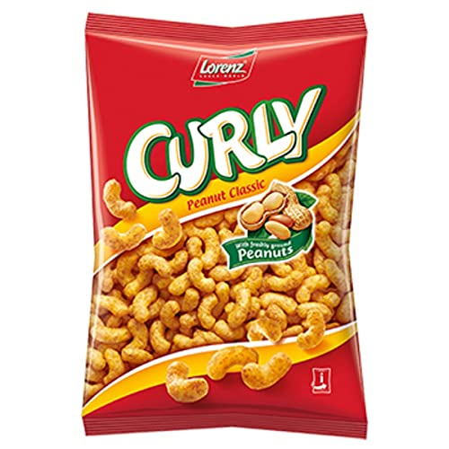 German Delicious Curly Peanut Classic, 120g - Lorenz (Pack of 5)