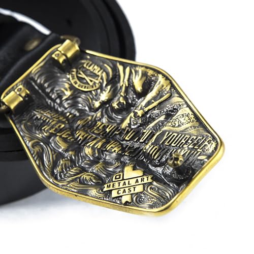 Leather belt with Warship done handmade brass belt buckle, russian warship go fy buckle, combat ship wreck, ukrainian trident on casual belt3