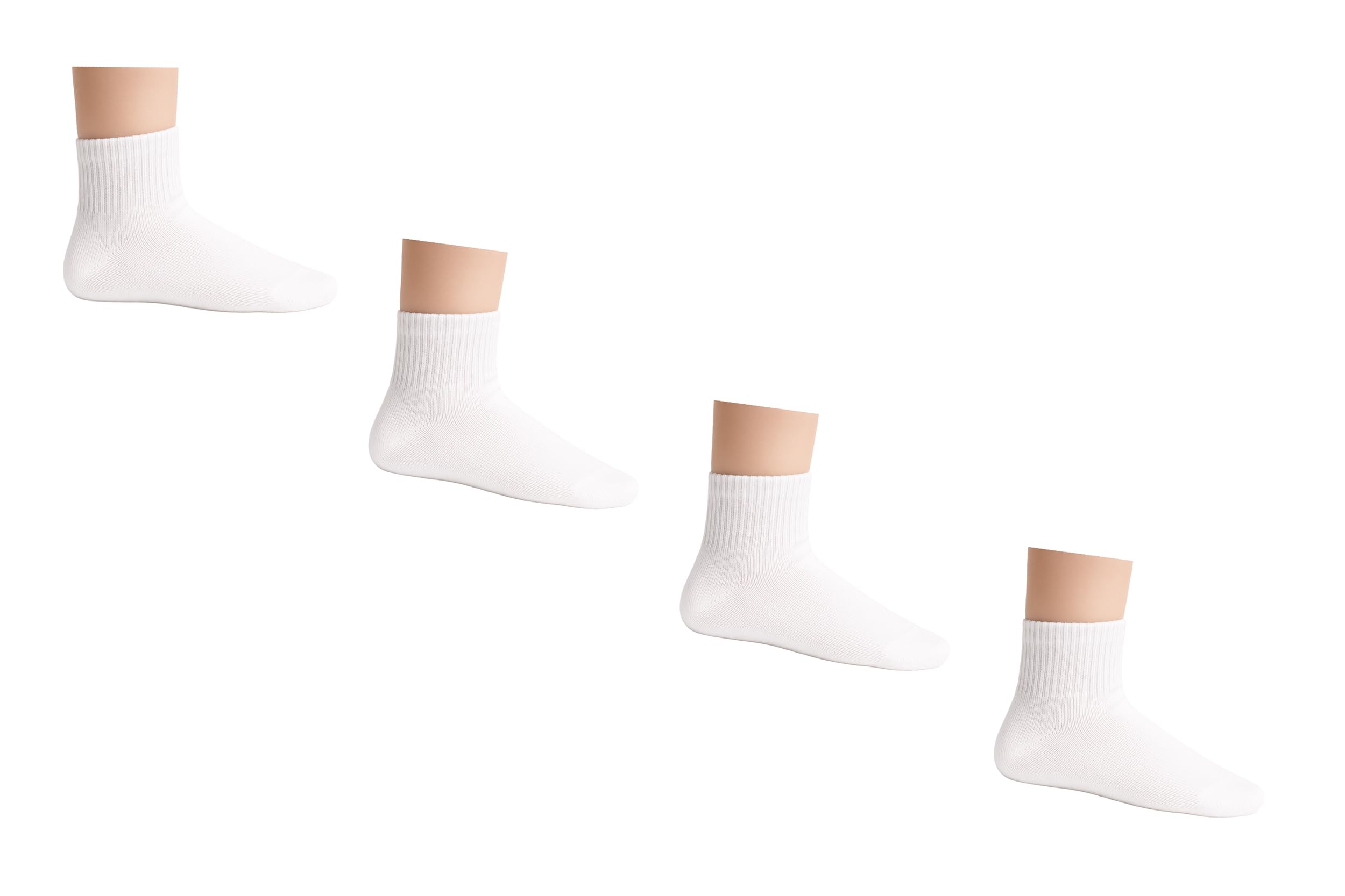 Kids Cotton Ankle Socks for Boys and Girls, White, Lightweight Breathable, School Uniform, Seamless Toe (IN, Age, 10 Years, 12 Years, 2, WHITE) - Image 6 thumbnail