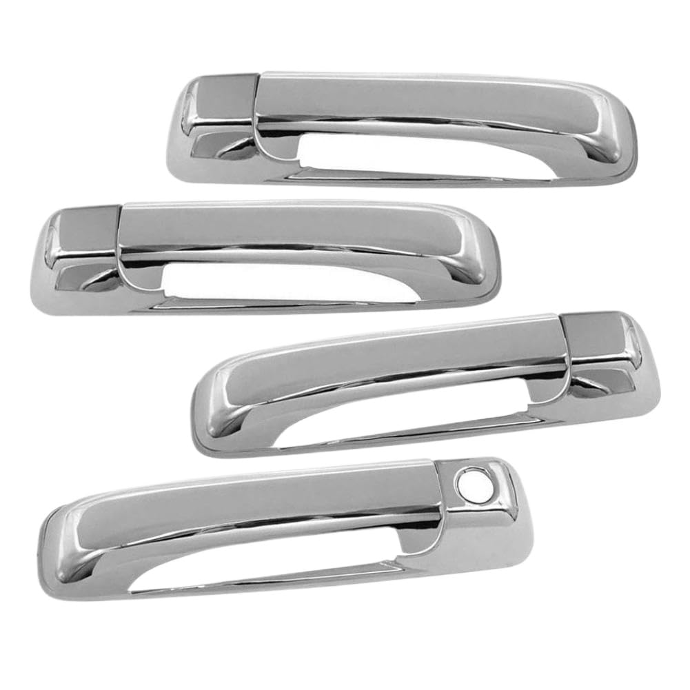 Jieyo Onecolor Door Handle Cover Trim Compatible With Ram 1500 2500 3500 4500 5500 Cherokee Silver Plastic