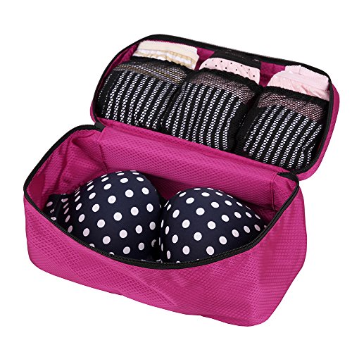 Small Packing Cubes Travel Case Underwear Storage Boxes Bra Organizer Bag Pink