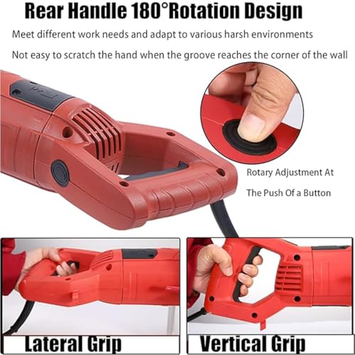 Image of VOLTZ VZ-355 Electric Wall Chaser 3000W Electric Groove Cutting Slotting Machine Wall Cutter, Tile Cutter Machine (RED)