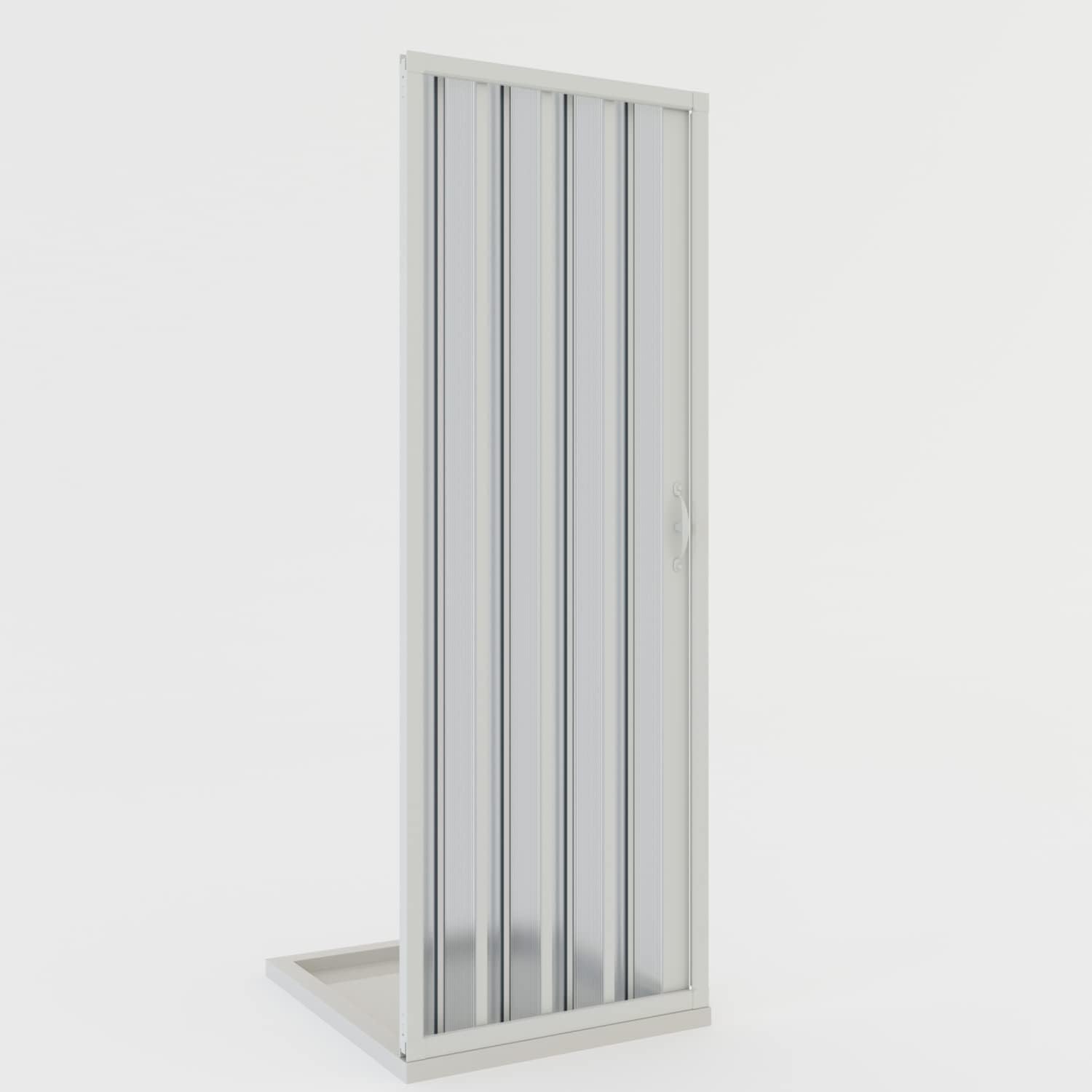Mampara De Ducha Liberté 140x185 Cm – Puerta Única PVC Plegable, Apertura Lateral, Resistente Al Agua