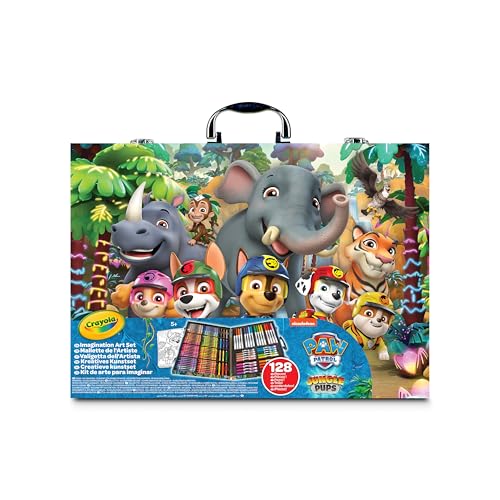 CRAYOLA, Paw Patrol Mighty Movie Painting Case, Creative Set including 128 Pieces, Felt Tip Pens, Crayons, Wax Pens - Image 2