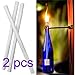 Produktbild smartrich Fiberglas Dochte, 0,53 * 14,1 Weiß Fiberglas Ersatz Tiki Fackel Dochte für Öllampen Kerzen Wein Flasche leitet, B, 2PCS