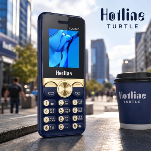 Image of HOTLINE Turtle Dual SIM Keypad Mobile Phone | 1.8 inch Display | Wireless FM | Digital Camera | Expandable Memory | LED Torch and Long Battery Life (Blue)