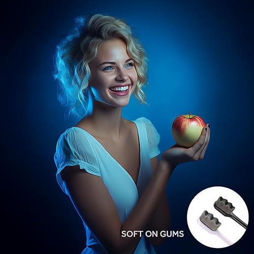 Miniatura 2 de REJOY24 Cepillo de dientes nano suave con 20,000 cerdas de pelo con infusión de carbón de bambú extra suaves para encías y dientes sensibles con