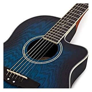 Gear4music Kit guitare électro-acoustique à dos rond avec ampli Bleu - Les Beatles, Paul McCartney, John Lennon, RIngo Starr, George Harrison Gear4music Kit guitare électro-acoustique à dos rond avec ampli Bleu – Image 3