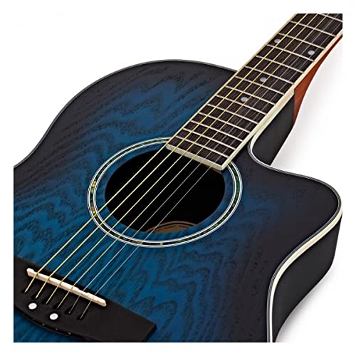 Gear4music Kit guitare électro-acoustique à dos rond avec ampli Bleu - Les Beatles, Paul McCartney, John Lennon, RIngo Starr, George Harrison Gear4music Kit guitare électro-acoustique à dos rond avec ampli Bleu – Image 4