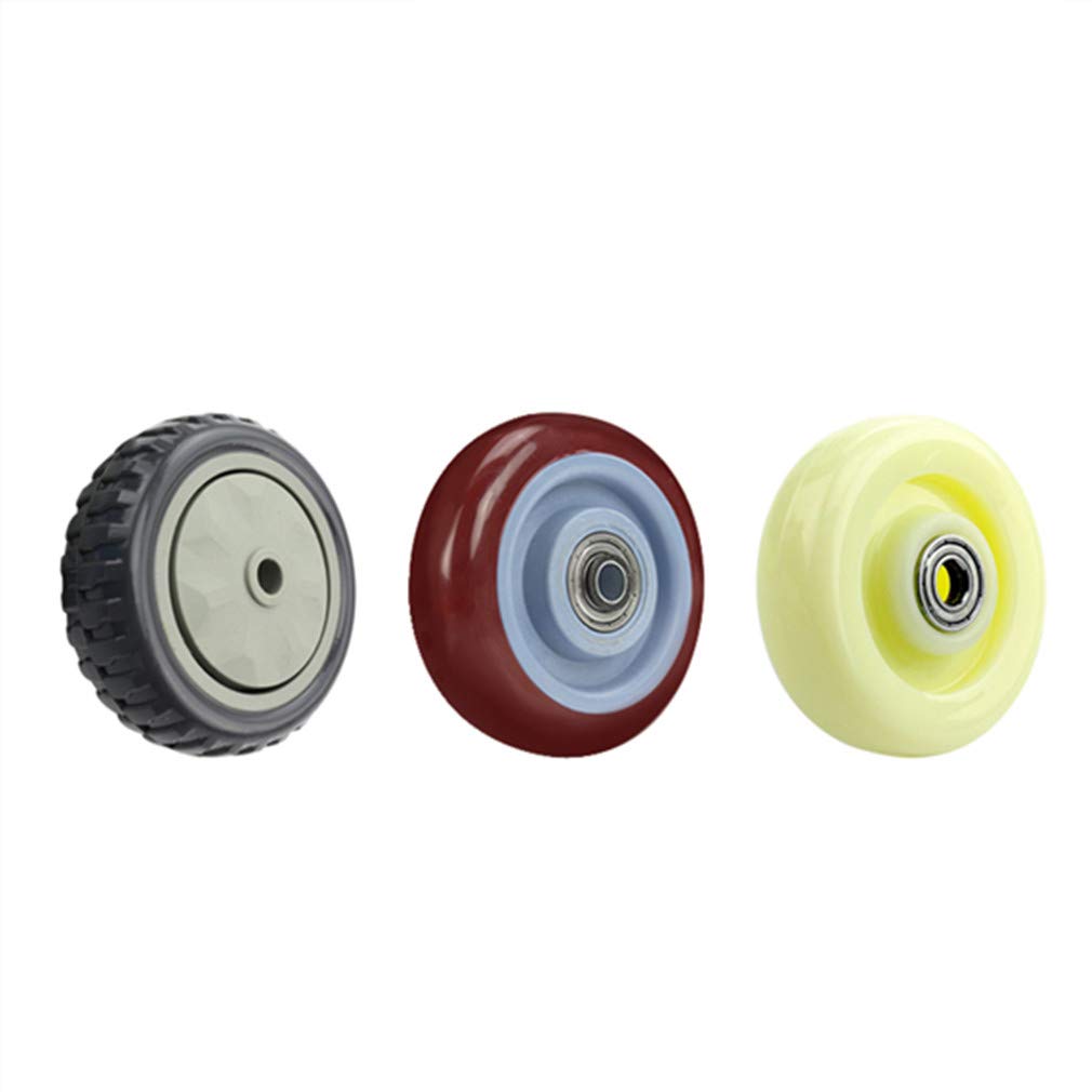 Koło obrotowe 12,7 cm, wytrzymałe, płaskie, z amortyzatorem, nośność 99 kg, trwała, bezgłośna konstrukcja, hamulec boczny, chowany nylon 30 mm, do użytku domowego i fabrycznego