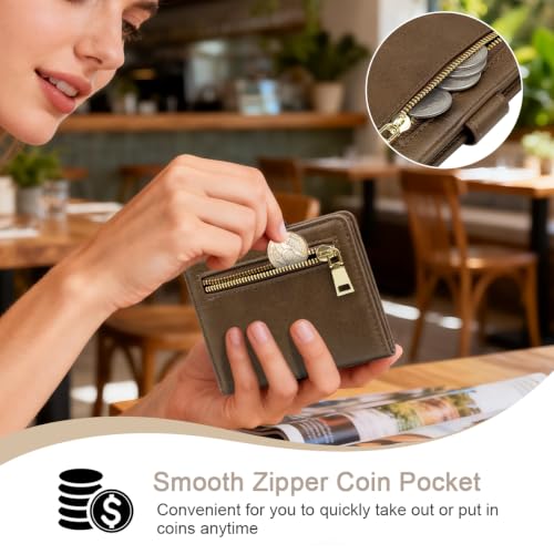 Image of Small Wallets for Women Slim Minimalist Bifold Credit Card Holder