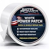 Patch & Shield Power Tape White - All Weather Patch Tape | Stretchy Sealing Tape for Roofing, Waterproof Tape for Pipes | Patch Holes & Cracks | Butyl Tape 4 inch x 5 feet