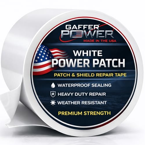 Gaffer Power White Butyl Seal Tape 4” x 5 FT – Waterproof Leak Repair Tape for Roof, Gutters, Pipes & RV – Flexible, Weatherproof, Made in USA