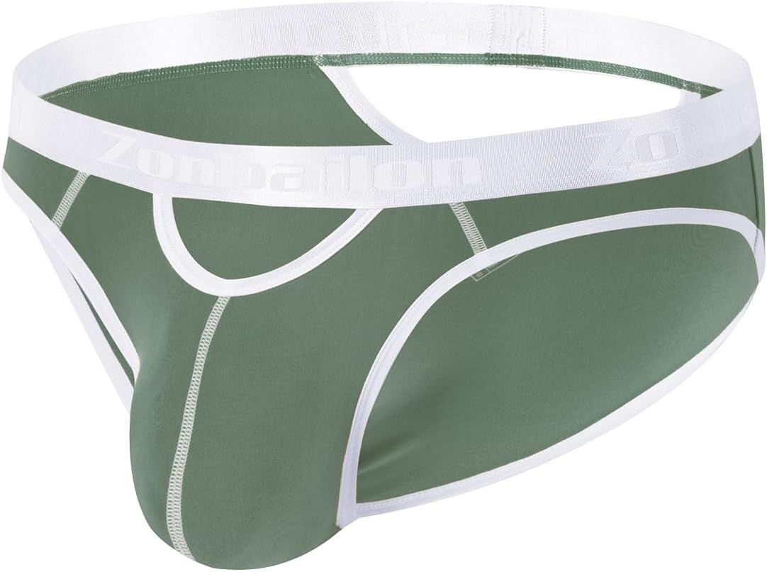 Men's Open Front and Rear Underwear Ball Pouch Bulge Low Rise Bikini Briefs