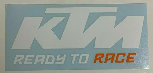 Adhesivo original OEM KTM de 9.0in de diámetro, color blanconaranja, se vende cada uno.